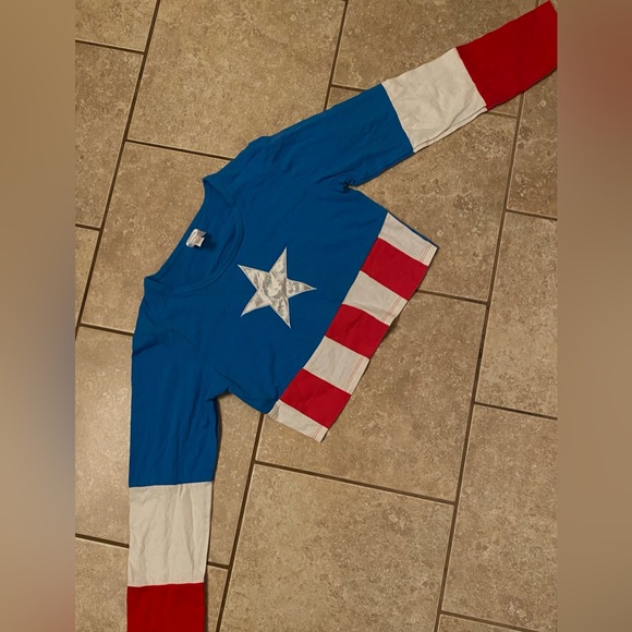 Captain America crop long sleeve - Picture 2 of 2